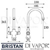 Bristan Renaissance Sink Mixer Tap Dimensions